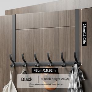 TEMU 문뒤 키, 모자, 옷, 가방 걸이, 무드릴 주방, 욕실, 침실용 다중 후크 옷걸이, 흔적 없는 수납 정리대 및 옷걸이