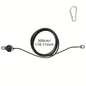 TEMU 볼 핸들링용 고정 스틸 와이어 로프, 헬스장 케이블 풀리 시스템, 홈 피트니스 및 역도용 케이블 교체용