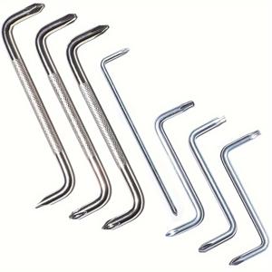 TEMU 7피스 직각 스크루드라이버 세트 - Ph3/Ph2/Ph1/Ph0/T25/T20/T15 사이즈, 플랫 헤드 & 벤틴드 팁, 내구성 있는 금속 구조, 좁은 공간에 이상적, 정밀 스크루드라이버 세트