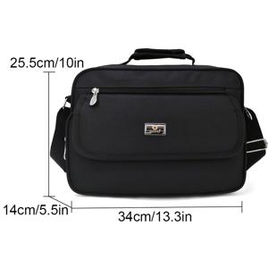 TEMU 남성용 옥스포드 대용량 숄더백 | 튼튼한 멀티 포켓 공구 가방, 외출용 조절 가능한 스트랩 포함