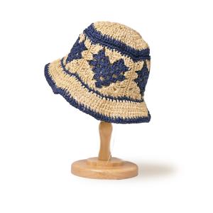 TEMU 수제 크로셰 꽃이 달린 편직 모자, 접을 수 있는 통기성 있는 선글라스 모자, 야외 여행용 버킷 모자, 공예 모자