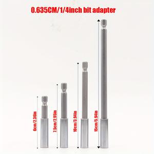 TEMU 4개 세트 강력한 자석 고정 링, 범용 비트 거치대 1/4