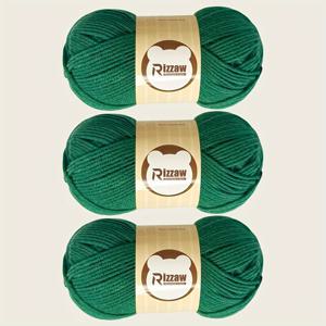 TEMU 4합사 50g 털실 3팩 세트. 옷, 담요, 코바늘 뜨개질, 토트백, 스웨터 뜨개질에 적합합니다.