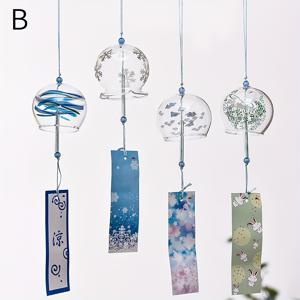 TEMU 일본 스타일 귀여운 풍경 세트 (4개) 수제 유리 페인팅 장식품, 여성 친구를 위한 창의적인 선물, 여성 친구에게 선물하기 좋은 칠월장 선물용, 제조자 직판