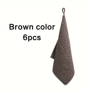 TEMU 6개 이탈리안 커피 머신 타월 바 와플 그리드 흡수성 청소 천 밀크티 머신 숍 흡수성 타월 무발모 교수형 로프 전문 청소용 타월, 머신 스팀 완드 및 필수 커피바 용품에 적합