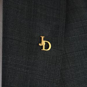 TEMU 맞춤형 이니셜 브로치, 개인화된 커플 러버스 더블 레터 브로치, 스테인리스 스틸 젠틀맨 브로치, 남성용 슈트 라펠 브로치