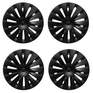 TEMU 2018년부터 2024년까지의 Tesla Model Y 모델에 적합한, 내구성이 뛰어난 ABS 소재로 제작된 4개의 고품질 19인치 풀 커버리지 엣지 허브캡|타이어