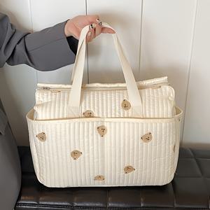 TEMU 여성을 위해 설계된 유모차용 넉넉한 기저귀 정리함 - 스타일리시하고 다재다능하며 여행에 적합하며 넉넉한 수납 공간이 있습니다.