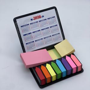 TEMU 2026 컬러풀 스티커 메모 세트, 가죽 케이스 포함 2000/4000장 - 양면 캘린더, 다색 인덱스 노트패드, 사무실, 학교, 가정용 정리, 스티커 메모, 연필 탑 스티커, 재사용 가능 스티커