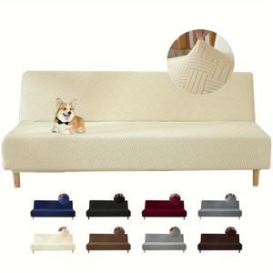 TEMU 1개 LTW 자카드 스트레치 무팔 소파 커버, 사계절용 접이식 소파 침대 커버, 탈착 가능한 세탁 가능한 무팔 타타미 커버, 누워 앉을 수 있는 접이식 소파용 먼지 커버, 레스토랑, 호텔, 연회장, 거실 홈 데코에 적용 가능