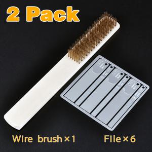 TEMU 스테인리스 스틸 줄자 광택 롤 미러 광택기 수제 트리밍 도구 스케일 미니어처 정적 모델 키트 피규어 플라스틱 나무 부품 제작 도구 중간 입자 거친 입자 미세 입자 각 2개, 총 6개 세트