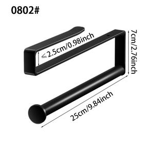 TEMU 드릴 필요 없는 캐비닛 아래 쉬운 설치 종이 타월 거치대 - 벽걸이 주방 & 욕실 티슈 및 플라스틱 랩 정리함