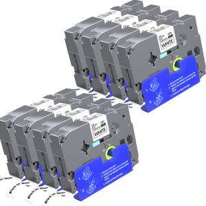 TEMU Brother TZe-231 TZ-231 호환 라벨 테이프 8개 팩 | PT-D200 PT-D210 PTH100 PT-D400용 라미네이팅 P Touch 라벨 메이커 테이프, 흰색 배경에 검은색, 0.47