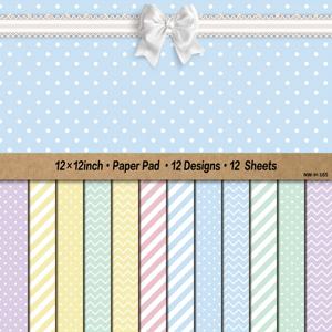 TEMU 12/24장 12×12인치 스크랩북 용지 패드, 아트 크래프트 패턴 용지, 스크랩북용 카드스톡 용지, DIY 장식 배경 카드 만들기 용품 - 마카롱 컬러 소프트 프레시
