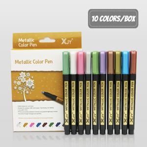 TEMU 10/20개 메탈릭 컬러 마커 세트 - 플라스틱 표면 호환, 낙서 & 페인팅 & 채색 & 암석 공예 & 카드 만들기 & 스크랩북 & 앨범에 적합