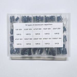 TEMU 전자 프로젝트용 전해용 커패시터 10종 세트 (16V, 25V, 50V, 1UF~1000UF)