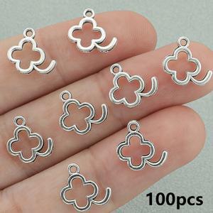 TEMU 100개 속이 빈 4잎 클로버 참, 꽃 및 식물 펜던트, 잎 펜던트, 스페이서 비즈, 팔찌, 손목 밴드, 반지, 귀걸이 및 목걸이용 주얼리 커넥터, 의류용 작은 수제 추가품, 주얼리 제작 용품|링귀걸이|비즈목걸이