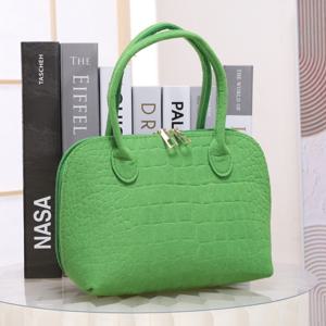 TEMU 새로운 단색 펠트 여성 가방, 트렌디한 엠보싱 토트백, 캐주얼 스타일리시 핸드백