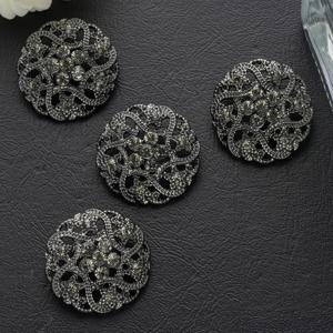 TEMU 4개/팩 클래식한 꽃무늬 홀아웃 라인스톤 고급 금속 단추 - 유니폼, 트위드 코트, 스웨터, 정장, 인조 가죽 퍼 재킷용 빈티지 장식 버클 수제 의류 봉제 액세서리 도매