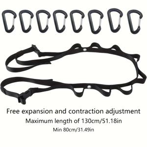 TEMU 1pc 튼튼한 나일론 자동차 옷 걸이대, 조절 가능한 길이 132cm, 두께 30mm, 세단, 밴, SUV, 트럭, 지프용 다목적 저장 벨트 - 의류, 가방 및 액세서리, 옷걸이용 편리한 걸이 스트랩