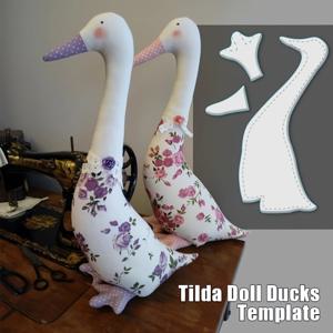 TEMU 3개 세트 귀여운 오리 봉제 템플릿, 드로잉 도구, 충전 핸드 바느질 도구, 자유 모션 및 기계 패치워크 패턴 템플릿