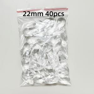 TEMU 30개/40개/80개 18-22mm 투명 아크릴 물방울, 단풍잎, 펜던트, 프리즘 펜던트 비즈, 조명, 커튼, 의류, 가방 제작 액세서리용