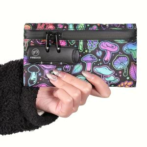 TEMU WESSLECO 미니 캐주얼 나일론 슬림 지갑, 잠금, 지퍼 클로저, 나일론 안감, 지퍼 포켓, 랜덤 프린팅, 엣지 페인트 없음, 습식 와이프 클린, 돈, 카드, 키, 동전용