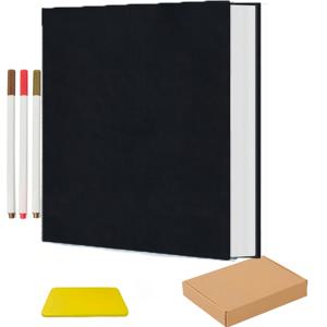 TEMU 20매 자체 접착 스크랩북 앨범 (40페이지), 3x5, 4x6, 5x7, 6x8, 8x10 사진용 메탈 펜 & 스크레이퍼 박스 세트 - 결혼식, 가족 기념일에 적합