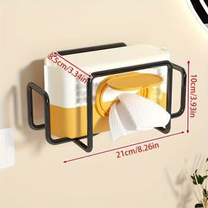 TEMU MCMLS 무드릴 욕실 정리대 - 강력한 자체 접착식 물티슈 홀더, 공간 절약형 화장지 디스펜서, 주방/욕실/사무실용 쉬운 설치 - 여러 롤 수납 가능, 모던 디자인, 현대적 장식, 견고한 구조, 벽걸이형 디스펜서, 홈 오거나이저|물티슈|화장지