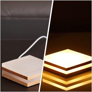 TEMU 사각 나무 테이블 램프 (3가지 색상, 9단계 밝기 조절), USB 절전 데스크 라이트, 사각 원목 예술 장식 램프, 사무실 책상용 문학 독서등, 3가지 색상 옵션: 자연광, 따뜻한 빛