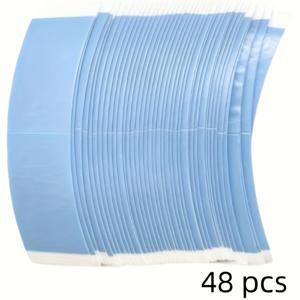 TEMU 48개입 강력 접착 레이스 앞머리 가발 테이프 - 신축성, 방수, 사용하기 쉬움 & - 남녀공용 헤어 익스텐션 도구 (미용 및 개인 관리용)