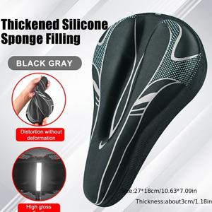 TEMU 펠로톤 호환 패딩 젤 자전거 안장 커버, 남녀 공용 조절 가능, 산악 및 로드 바이크 안장용