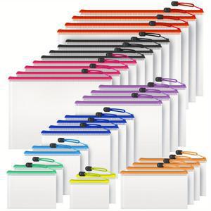 TEMU 30개 메쉬 지퍼 파우치 지퍼 가방, 정리용 퍼즐 백, 레터 사이즈, 다양한 크기, 사무용품을 위한 지퍼 파일백|파우치