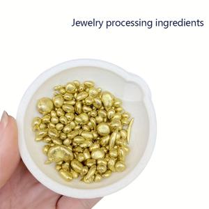 TEMU 고품질 황동 입자, 황동 원료, 초보용 금형 다이캐스팅 DIY 연습에 적합한 도구, 팔찌 반지 DIY, 보석 공예 가공 및 주조용 황동 재료 고품질 소재 100g, 구리 장신구로 만들 수 있음