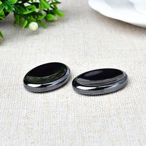 TEMU 천연 미네랄 테라헤르츠 엄지 손가락 걱정 돌 2개 - 원형 걱정 돌 포켓 팔미스 돌 아이 마스크