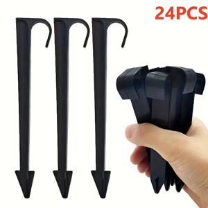 TEMU 24개 내구성 플라스틱 PE 파이프 홀더 - 드립 관개 튜빙, 정원 호스 지지대용