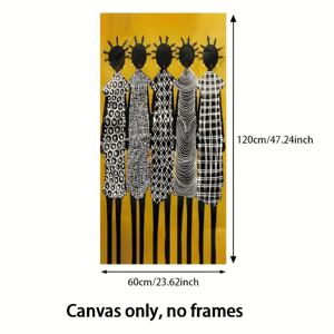 TEMU 현대 아프리카 부족 여성 캔버스 아트 프린트 - 거실 및 침실용 무테 벽 장식 - 23.62x47.24 인치, 캔버스의 생생한 추상 디자인, 현대적인 공간을 위한 대담한 현대 미술, 현대적 장식 | 추상 캔버스 아트 | 문화 예술품, 캔버스 벽 예술