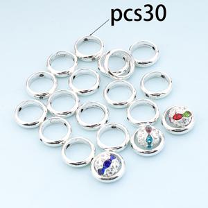 TEMU 30pcs 라운드 비즈 프레임 합금 비즈 프레임 펜던트 스페이서 비즈 조각품을 위한 보석 DIY 목걸이, 팔찌, 귀걸이 및 펜던트 제작 - 스페이서 비즈 및 구멍 커넥터 액세서리 재료