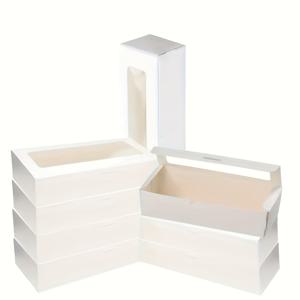 TEMU 20개입 삼색 크래프트 종이 마카롱 선물 상자, 5~7개 마카롱 수납 가능, 투명 디스플레이 창 포함, DIY 선물, 포장 키트, 파티 용품, 설날, 부활절, 크리스마스, 할로윈 등 휴일 선물 상자에 적합