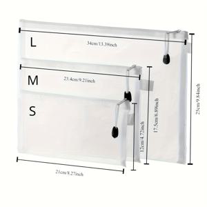 TEMU 메시 디자인의 사무실용 보관 가방 9개 세트입니다. 대용량 지퍼 백으로 문구류, 퍼즐 정리를 위한 완벽한 제품이며 휴대용 여행용 케이스로도 사용 가능합니다.