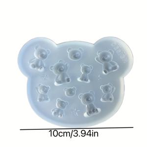 TEMU 키체인용 실리콘 레진 캐스팅 모양 - 귀여운 곰과 별 모양, DIY 공예 모양, 보석 만들기, 귀걸이 캐스팅 용품, 공예용 레진 모양