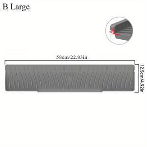 TEMU 실리콘 주방 싱크대 배수 패드 & 스플래시 가드 - 경사 설계 방수 식기 세제 디스펜서 & 스폰지 홀더 매트, 27x21x2cm, 미끄럼 방지 효과로 효율적인 배수 및 청소용 싱크 보호 매트, 다기능 정리함