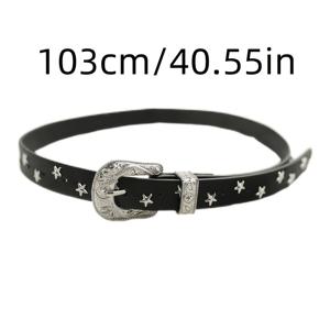 TEMU 여성용 레트로 아메리칸 Y2K 스타 벨트, 좁은 스타일, 스커트 및 청바니와 함께 입히기 좋고 세련된 느낌을 주는 다용도 벨트