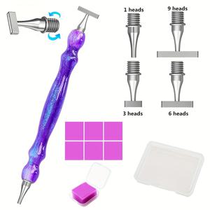 TEMU DIY 페인팅 펜 도구 키트, 다기능 슬림 스테인리스 스크류 스레드 팁, 아트 애호가 & 초보자 및 네일 아트용|보석십자수