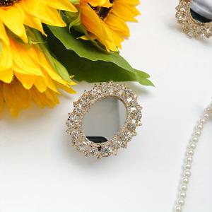 TEMU 접이식 에어백 스탠드, 패셔너블 워터 미러, 접착식 휴대용 데스크탑 에어 쿠션 스탠드, InS-스타일 스마트폰 및 태블릿 거치대