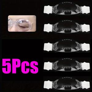TEMU 5pcs 자체 접착식 눈 보호대 플라스틱 장갑 - 수술 후 눈 패드, 모든 피부 유형에 적합한 편안한 핏, 보존제가 없는, 수술 및 가정용 치료에 이상적, 장갑|안전한 핏 보호대|접착식 뒷면