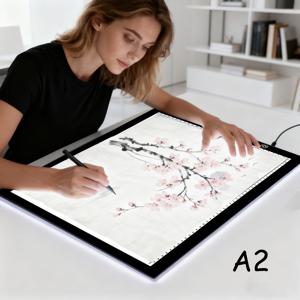 TEMU 대형 A2 A3 A4 LED 드로잉 보드 (3단계 밝기 조절), 페인팅 액세서리 라이트 박스 및 고휘도 라이트 테이블, 균일한 조명 제공, 블랙 스팟 없음, USB 전원, 비자석, 5D 페인팅에 적합
