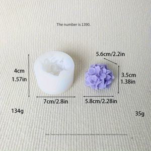 TEMU 손으로 만든 실리콘 촛대 모양 - 3D 수계화 꽃 디자인, 아로마 테라피 플라스터 왁스 모양, DIY 공예, 가정 장식, 선물 만들기용