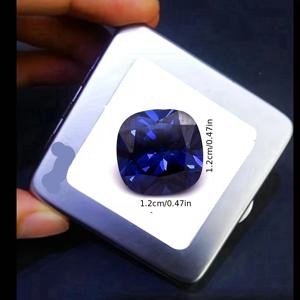 TEMU 자연 타즈란이트 블루 사파이어 쿠션 컷 AAAA+ 12×12mm 10.50Ct 루즈 보석, 인공 지르코니아, 생생한 블루 사파이어, 귀걸이, 목걸이, 팔찌에 완벽, 보석 제작 재료|생생한 블루 사파이어|지르코니아 보석, 사파이어 주얼리