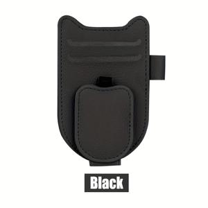 TEMU 고양이 귀 선바이저 정리함 - 안경, 카드, 펜용 멀티 클립 | 컴팩트 공간 절약 차량 액세서리, 마이크로파이버 선바이저 홀더, 카드 보관, 자석 안경 홀더, 차량 내부 액세서리 용품|선글라스|썬그라스